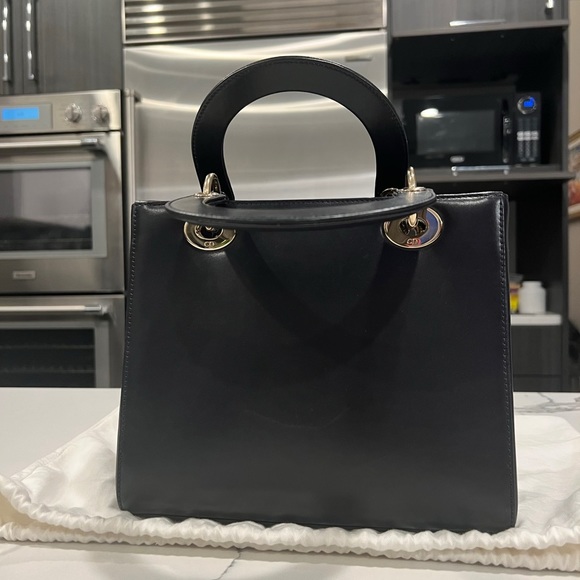 SOLD Christian Dior Leather Navy Blue Bag - Picture 8 of 9
